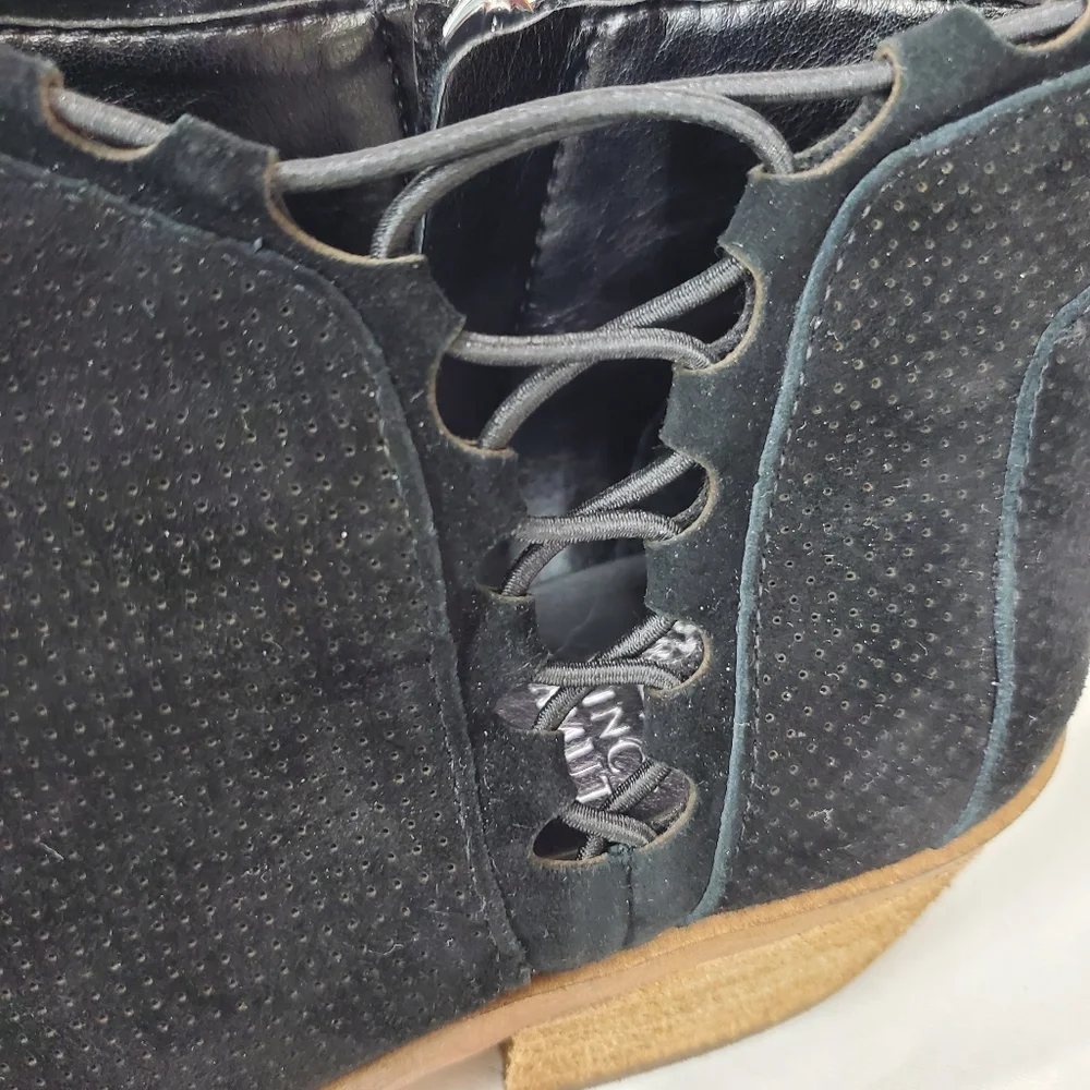 Vince Camuto Womens Pandormia Black Suede  Exposed Ankle Boots Size 8.5 - Picture 8 of 11